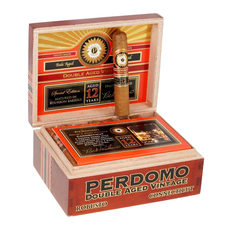 PERDOMO DOUBLE AGED 12 YR VINTAGE ROBUSTO CON (5 X 56) BOX OF 24