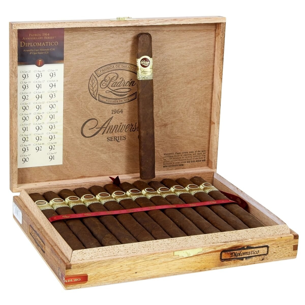 PADRON SERIE 1964 DIPLOMATICOS MAD (50 X 7) BOX OF 25