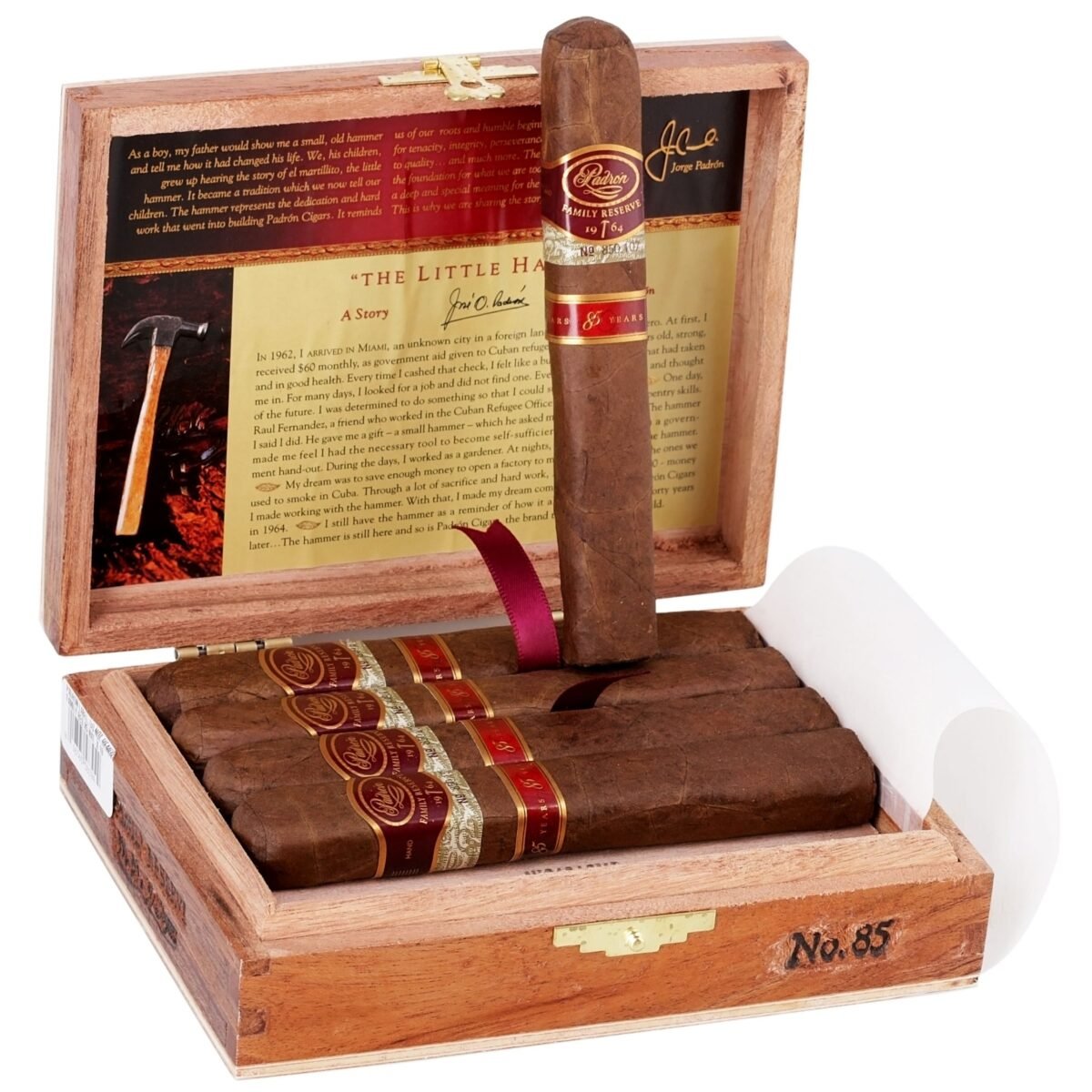 PADRON FAMILY RESERVE 85 NAT (50 X 5 1/4) BOX OF 10