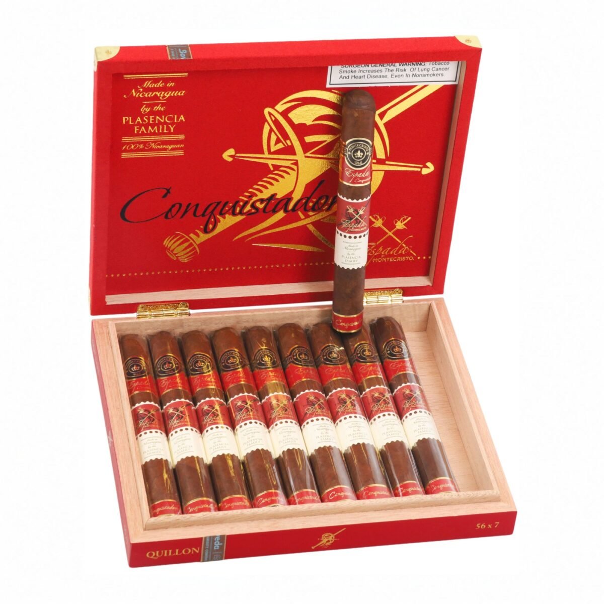 MONTECRISTO ESPADA CONQUISTADOR QUILLON CHURCHILL (56 X 7) BOX OF 10