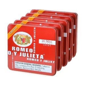 ROMEO Y JULIETA MINI SPAIN AROMA RED TINS UNIT OF 100 (5 TINS OF 20)