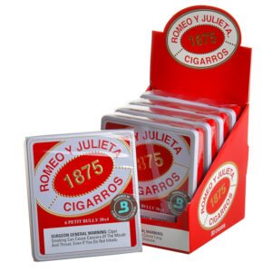 ROMEO Y JULIETA 1875 MINUTOS PETIT BULLY (5 TINS OF 6) BOX OF 30