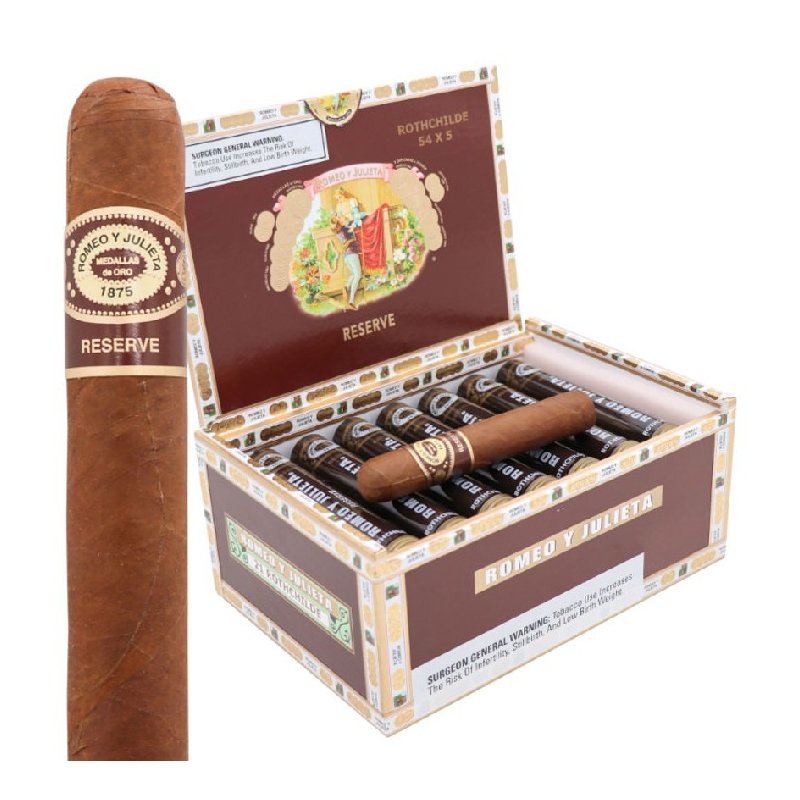 ROMEO Y JULIETA RESERVE ROTHCHILDE EN TUBO HON (54 X 5) BOX OF 21