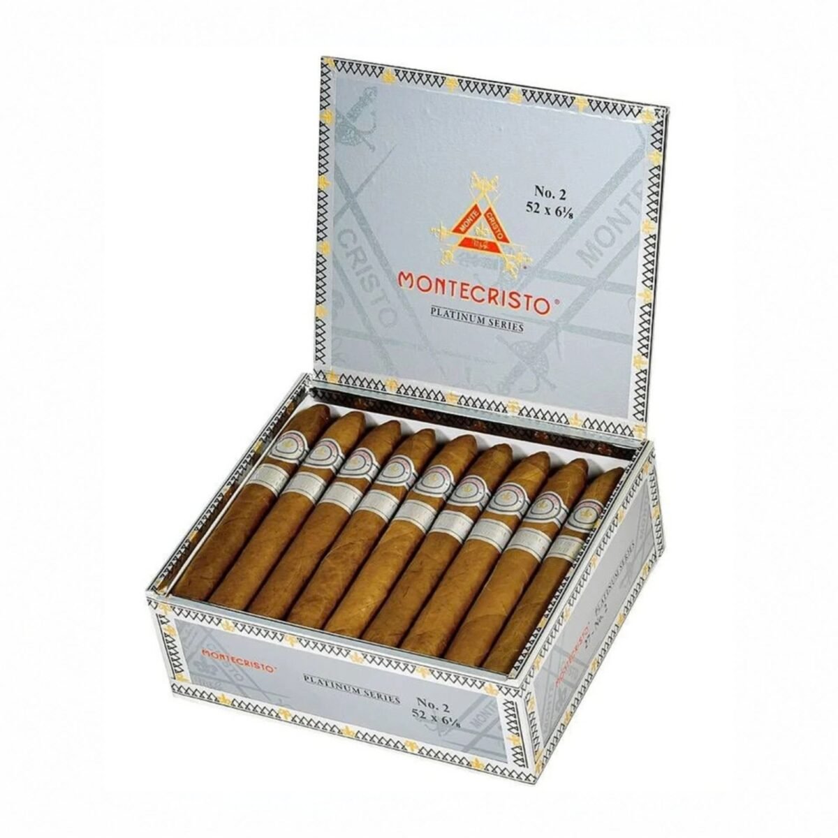 MONTECRISTO PLATINUM SERIES NO.2 BELICOSO (52X6 1/8) BOX OF 27