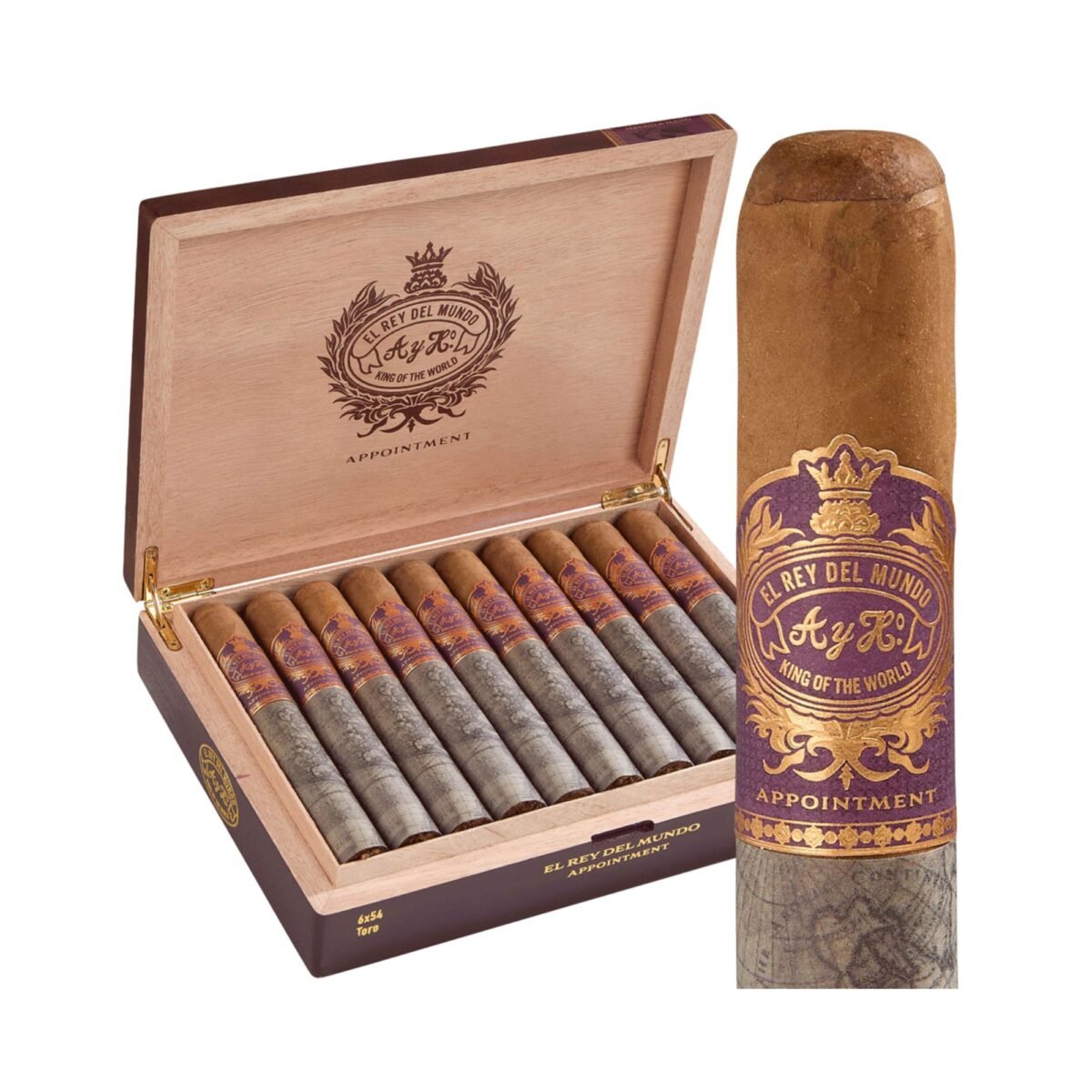 EL REY DEL MUNDO RDM APPOINTMENT TORO (6X54) BOX OF 20