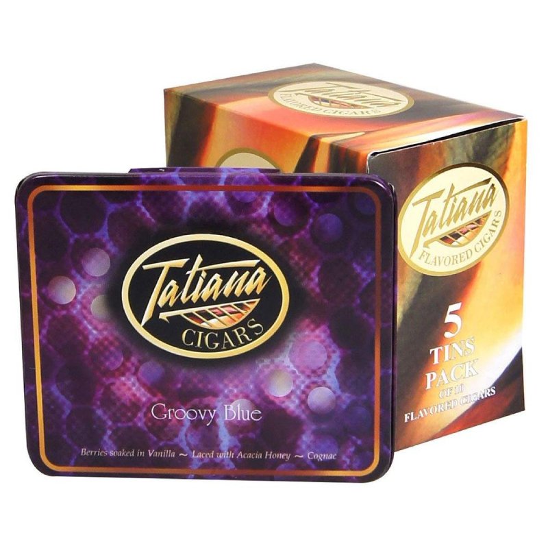 TATIANA MINI TINS GROOVY BLUE UNIT OF 50 (5 TINS OF 10)