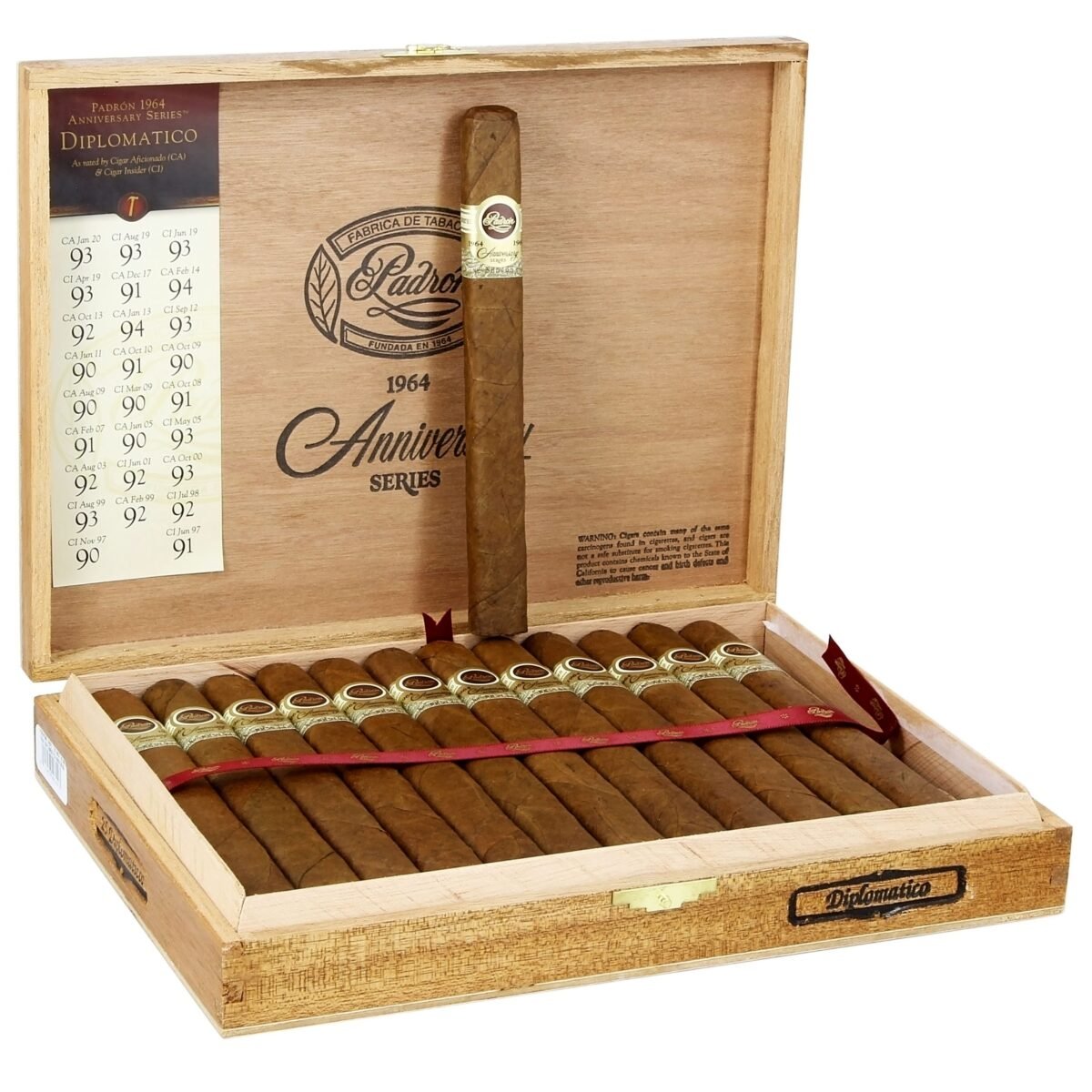 PADRON SERIE 1964 DIPLOMATICOS NAT (50 X 7) BOX OF 25
