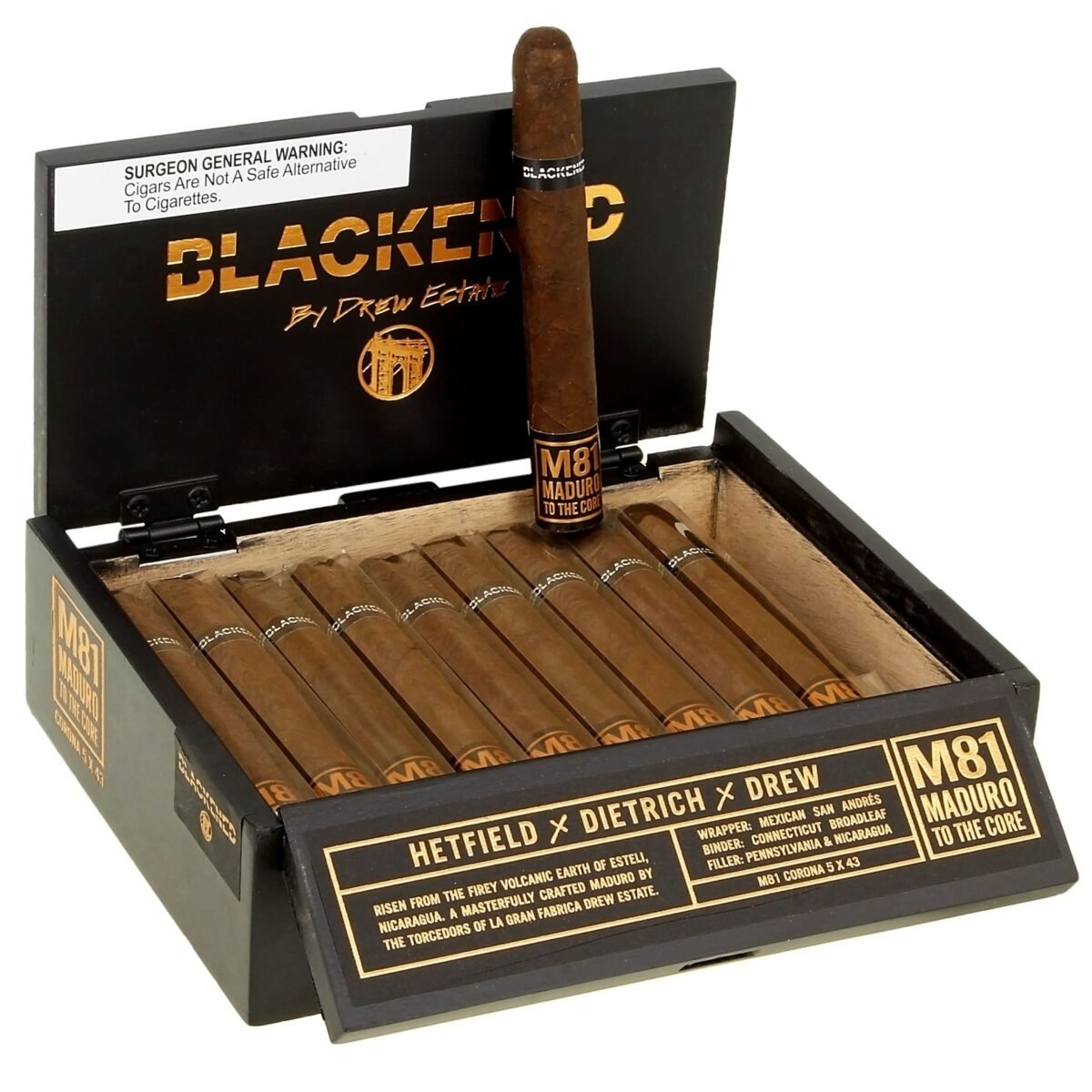 BLACKENED M81 CORONA BOX OF 20