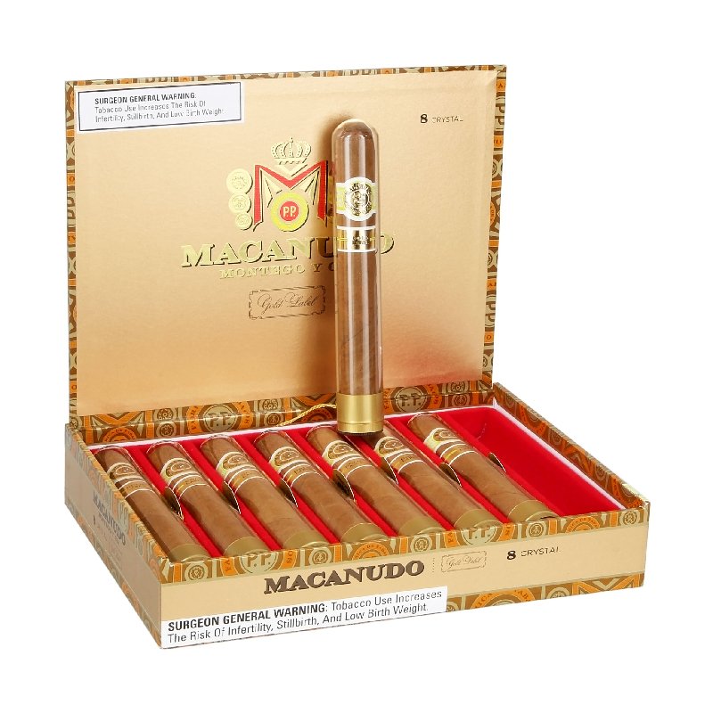MACANUDO GOLD CRYSTAL TUBO BOX OF 8