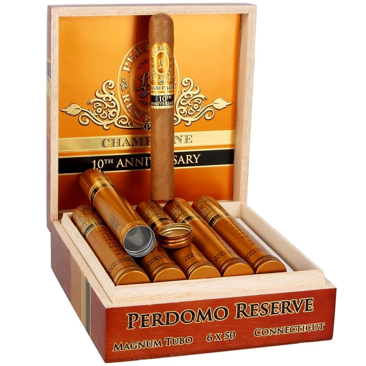 PERDOMO RESERVE 10 ANNIVERSARY MAGNUM TUBO CHAMPAGNE (6 X 50) BOX OF 12