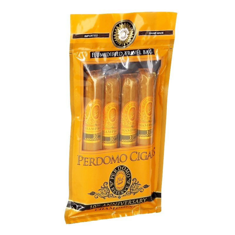 PERDOMO HUMIDIFIED BAG CHAMPAGNE EPICURE ASSORTMENT PACK OF 4