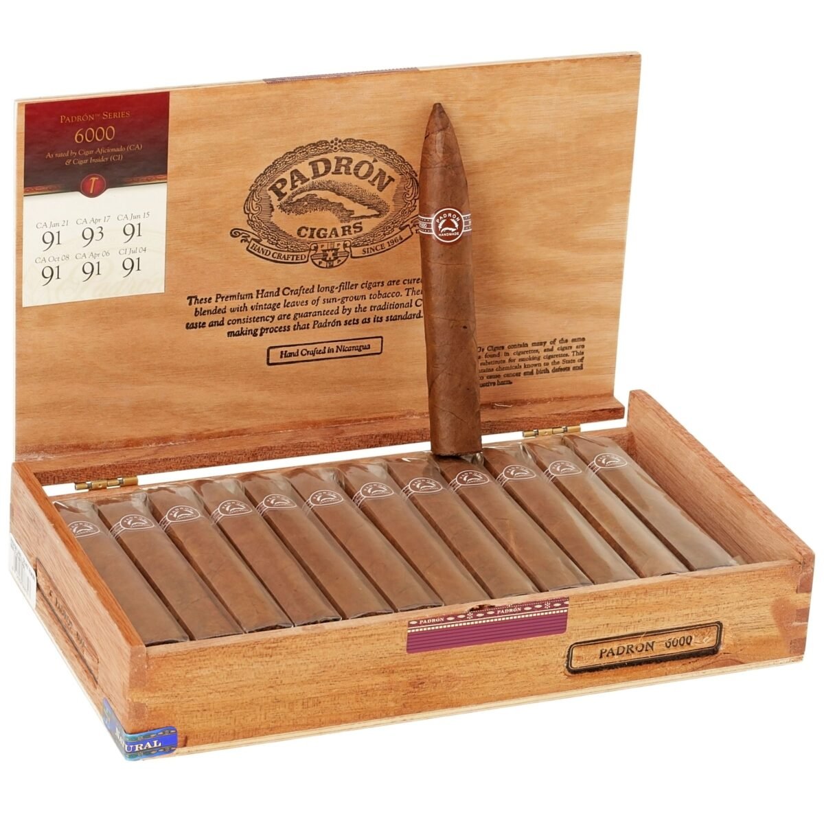 PADRON 6000 NAT (52 X 5 1/2) BOX OF 26