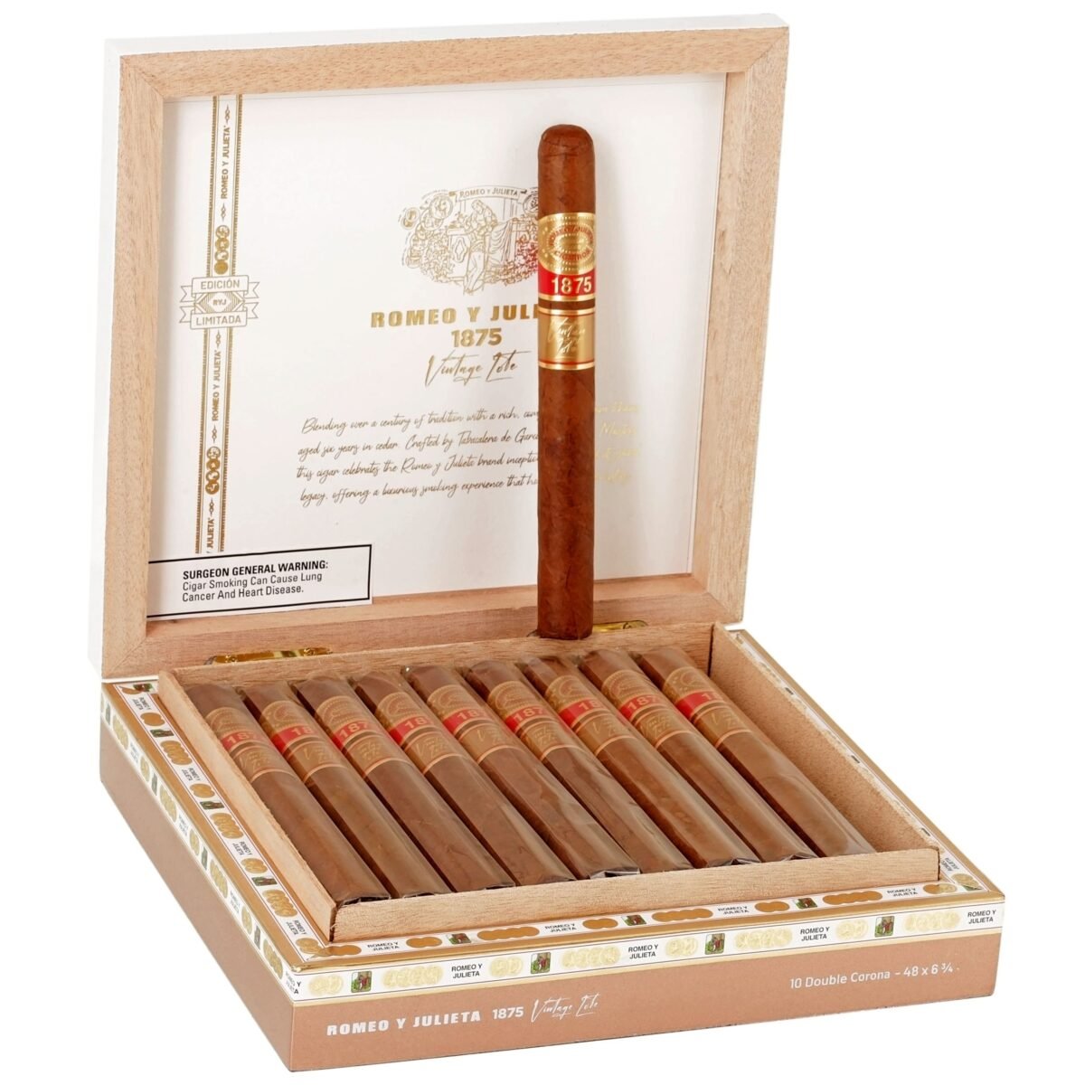 ROMEO Y JULIETA 1875 VINTAGE LOTE DBL CORONA BOX OF 10