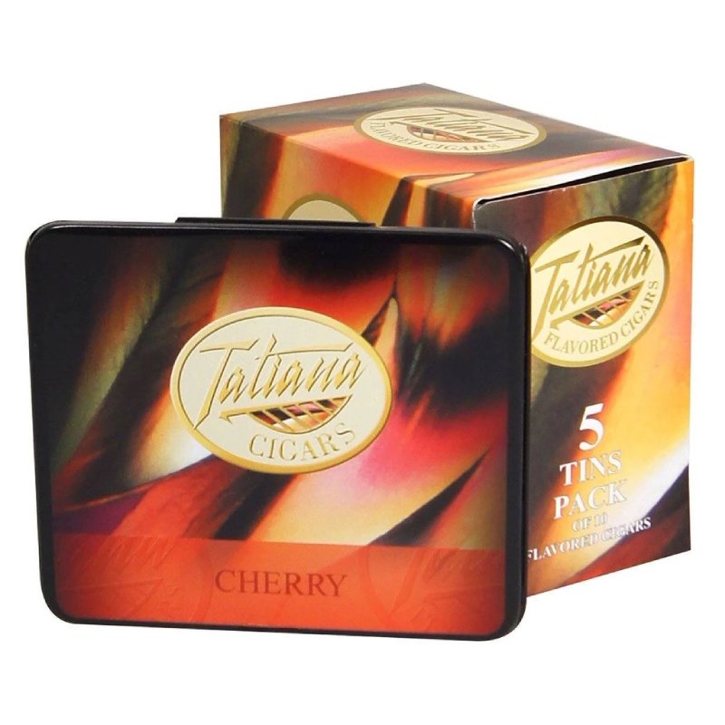 TATIANA MINI TINS CHERRY UNIT OF 50 (5 TINS OF 10)