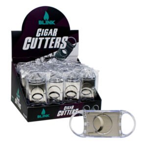 BLINK CIGAR CUTTERS METAL BLADE WITH PLASTIC COVER & HENDLE – BOX OF 24