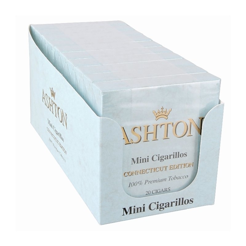 ASHTON MINI CIGARILLOS CONNECTICUT UNIT OF 200 (10 TINS OF 20)