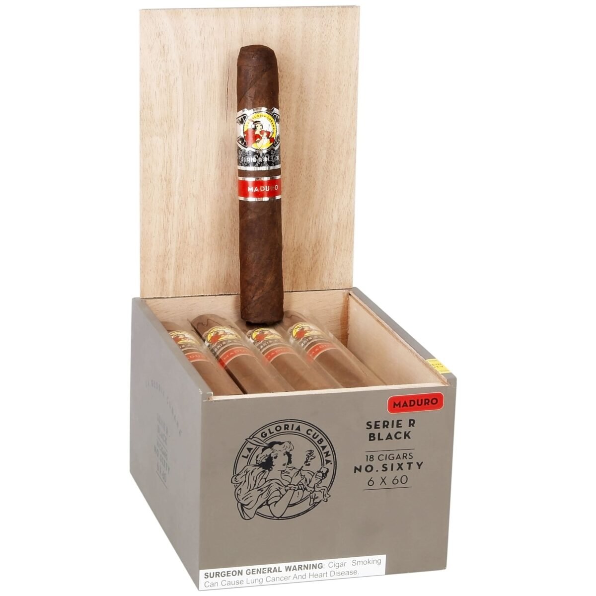 LA GLORIA CUBANA SERIE R BLACK MAD NO. SIXTY (6X60) BOX OF 18