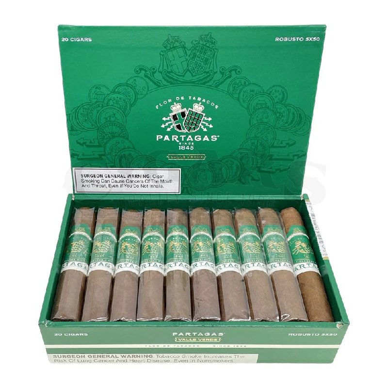 PARTAGAS VALLE VERDE ROBUSTO (5X50) BOX OF 20