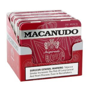 MACANUDO INSPIRADO RED MINIS TINS UNIT OF 100 (5 TINS OF 20)