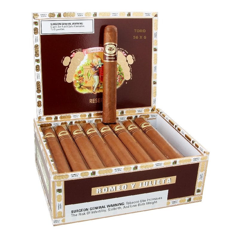 ROMEO Y JULIETA RESERVE TORO HON (56 X 6) BOX OF 27